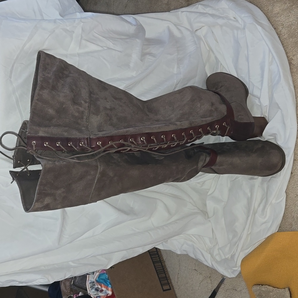 Torrid knee high faux suede boots